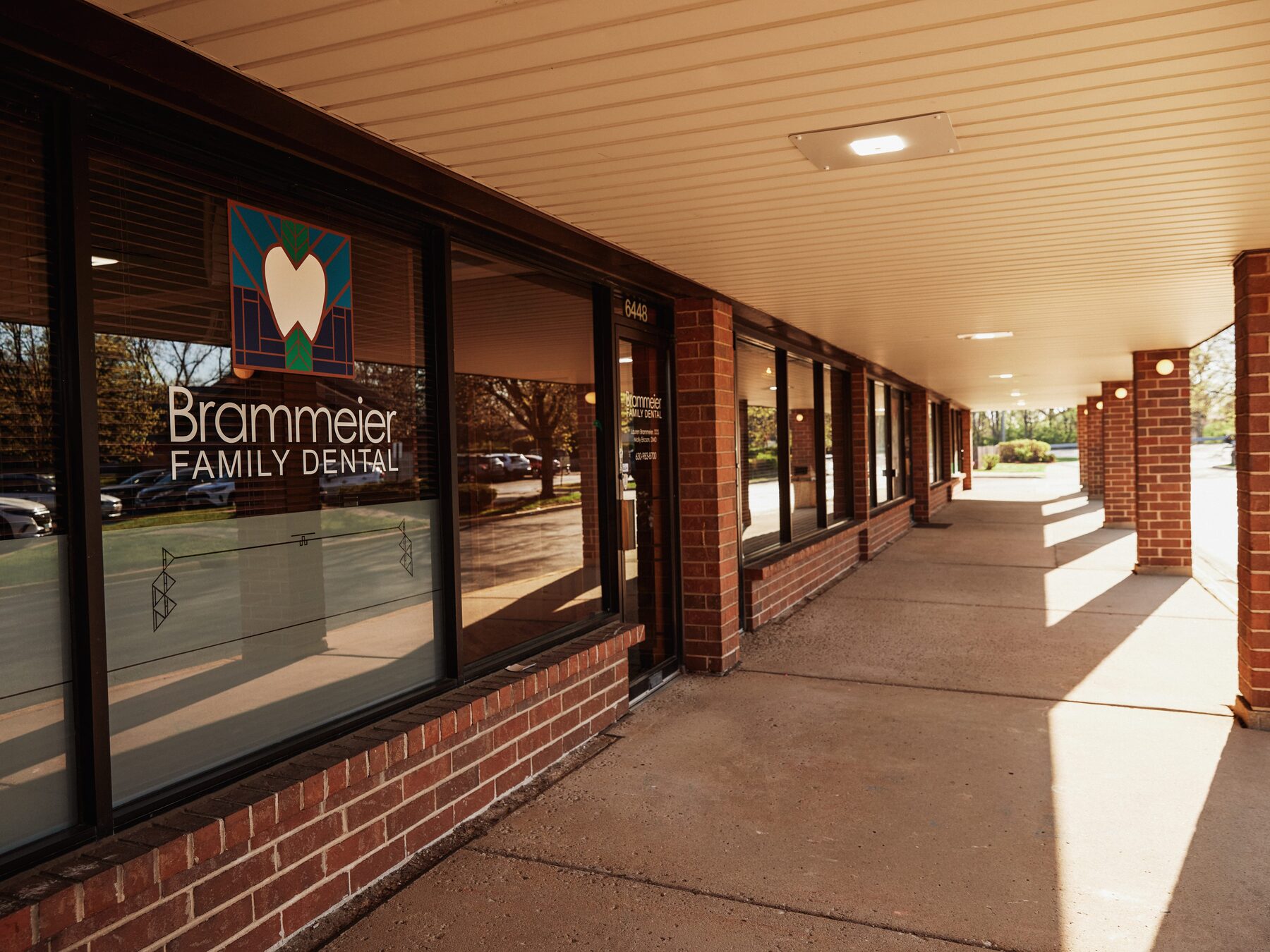 Storefront and walkway at Brammeier Family Dental