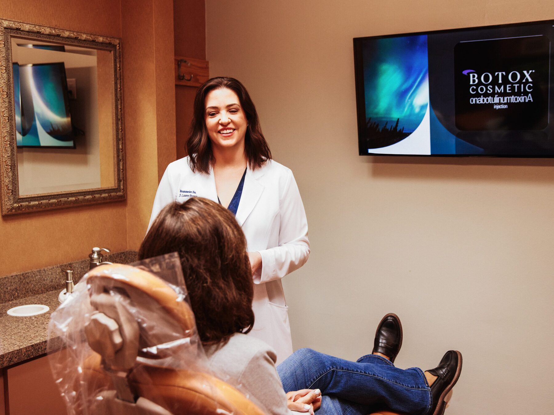 Dr. Brammeier introducing Botox cosmetic treatment in the aesthetics room