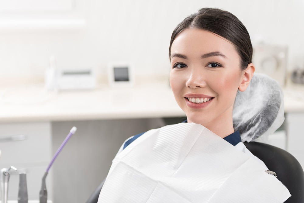 Oral cancer exam in progress